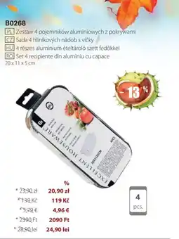 BetterStyle Set 4 recipiente din aluminiu cu capace Ofertă