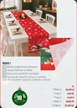 BetterStyle Traversă de masă de Crăciun cu spiriduși Ofertă