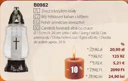 BetterStyle Candelă funerară albă cu cruce Ofertă