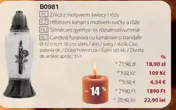 BetterStyle Candelă funerară cu lumânare și trandafir Ofertă