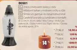 BetterStyle Candelă funerară cu lumânare și trandafir Ofertă