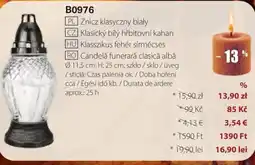 BetterStyle Candelă funerară clasică albă Ofertă
