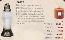 BetterStyle Candelă funerară cu inimă Ofertă