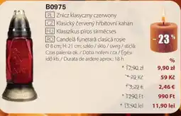 BetterStyle Candelă funerară clasică roșie Ofertă