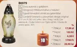 BetterStyle Candelă funerară cu porumbel, design original Ofertă