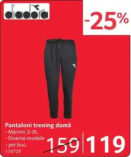 Selgros Diadora pantaloni trening damă Ofertă