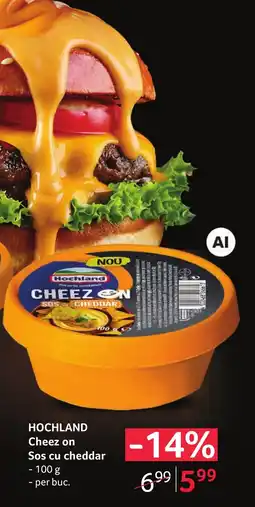 Selgros Hochland Cheez on Sos cu cheddar Ofertă