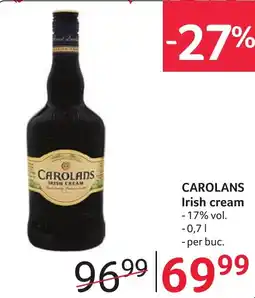 Selgros Carolans irish cream Ofertă
