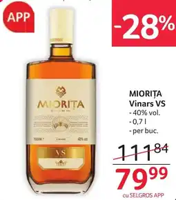 Selgros Miorita Vinars VS Ofertă