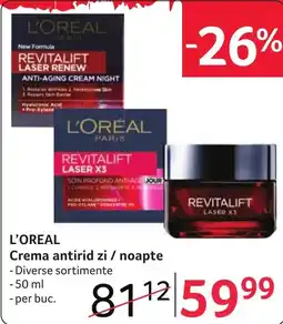 Selgros L'oreal crema antirid zi / noapte Ofertă