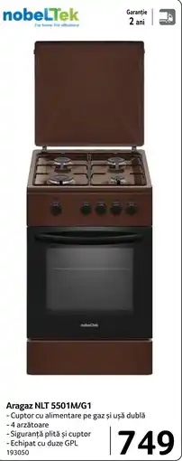 Selgros nobelTek Aragaz NLT 5501M/G1 Ofertă