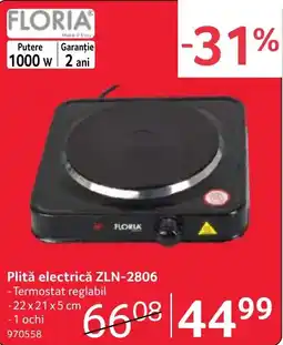 Selgros Floria plită electrică ZLN-2806 Ofertă