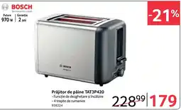 Selgros Bosch prăjitor de pâine tat3p420 Ofertă