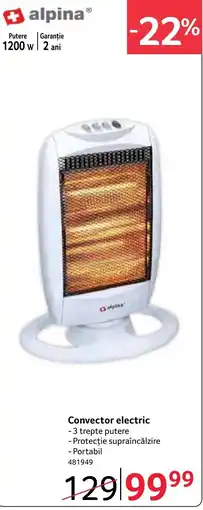 Selgros Alpina convector electric Ofertă
