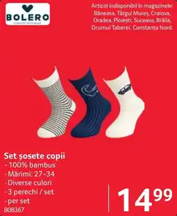 Selgros Bolero set șosete copii Ofertă