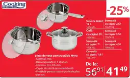Selgros Linia de vase pentru gătit Myra Ofertă