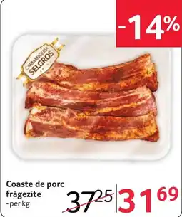 Selgros Selgros coaste de porc frăgezite Ofertă