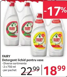 Selgros Fairy detergent lichid pentru vase Ofertă
