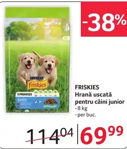 Selgros Friskies hrană uscată pentru câini junior Ofertă