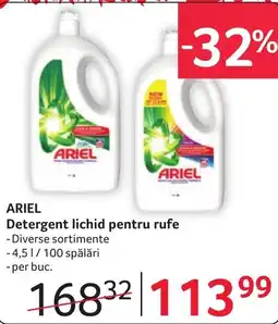 Selgros Ariel detergent lichid pentru rufe Ofertă