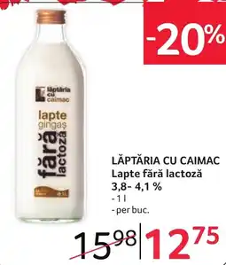 Selgros Lăptăria cu Caimac Lapte fără lactoză Ofertă