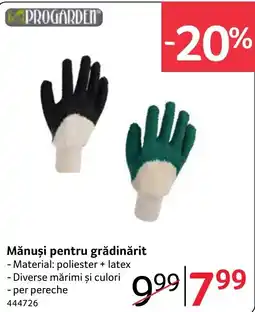Selgros ProGarden Mănuși pentru grădinărit Ofertă
