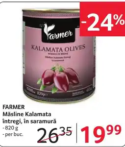 Selgros Farmer Măsline Kalamata întregi, în saramură Ofertă