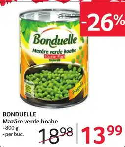 Selgros Bonduelle mazăre verde boabe Ofertă