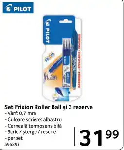 Selgros Pilot set frixion roller ball si 3 rezerve Ofertă