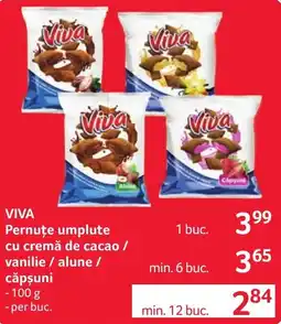 Selgros Viva pernuțe umplute cu cremă de cacao / vanilie / alune / căpșuni Ofertă