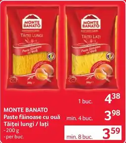 Selgros Monte Banato paste făinoase cu ouă tăitei lungi / lați Ofertă