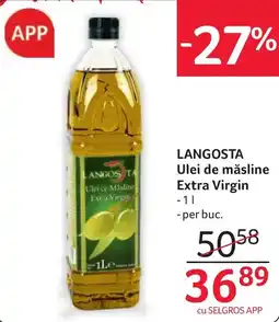 Selgros Langosta Ulei de măsline Extra Virgin Ofertă