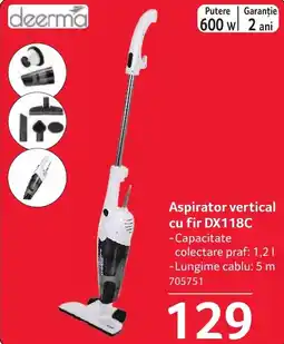 Selgros Deerma aspirator vertical cu fir dx118c Ofertă