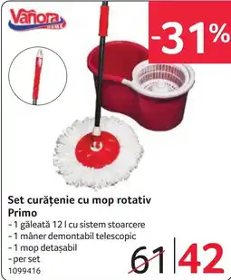 Selgros Vanora Home Set curățenie cu mop rotativ Primo Ofertă