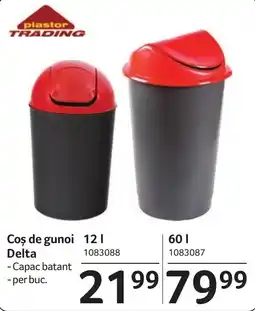 Selgros Plastor Coș de gunoi Delta Ofertă