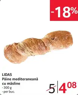 Selgros Lidas pâine mediteraneană cu măsline Ofertă