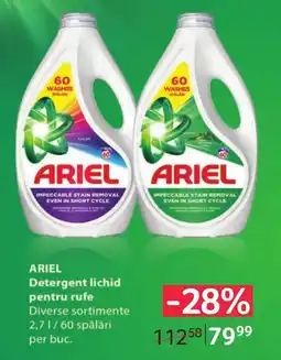 Selgros Ariel detergent lichid pentru rufe Ofertă