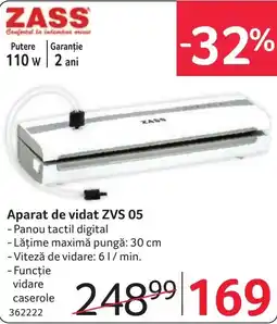 Selgros Zass aparat de vidat zvs 05 Ofertă