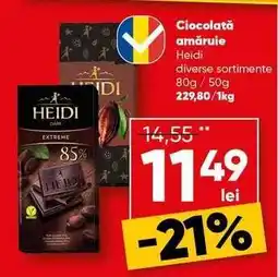 PROFI Ciocolată amăruie Heidi Ofertă