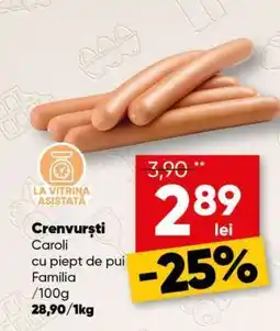 PROFI Crenvurști Caroli cu piept de pui Familia Ofertă