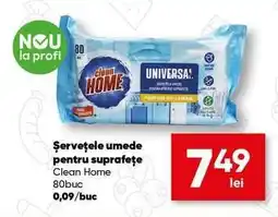 PROFI Șervețele umede pentru suprafețe Clean Home Ofertă