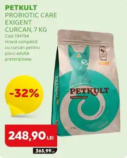 Animax Petkult probiotic care exigent curcan Ofertă