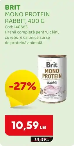 Animax Brit mono protein rabbit Ofertă