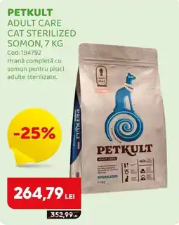 Animax Petkult adult care cat sterilized somon Ofertă