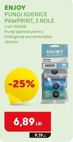 Animax Enjoy pungi igienice pawprint Ofertă