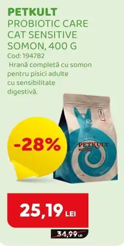 Animax Petkult probiotic care cat sensitive somon Ofertă
