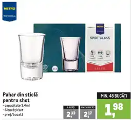 Metro Metro pahar din sticlă pentru shot Ofertă