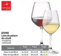Metro Bormioli Rocco Divino Linie de pahare din sticlă Ofertă