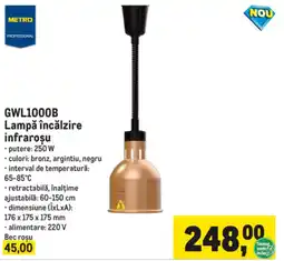 Metro Metro Professional Lampă încălzire infraroșu Ofertă