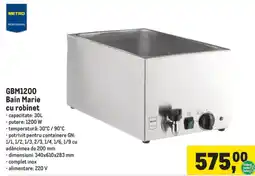 Metro Metro Professional GBM1200 Bain Marie cu robinet Ofertă